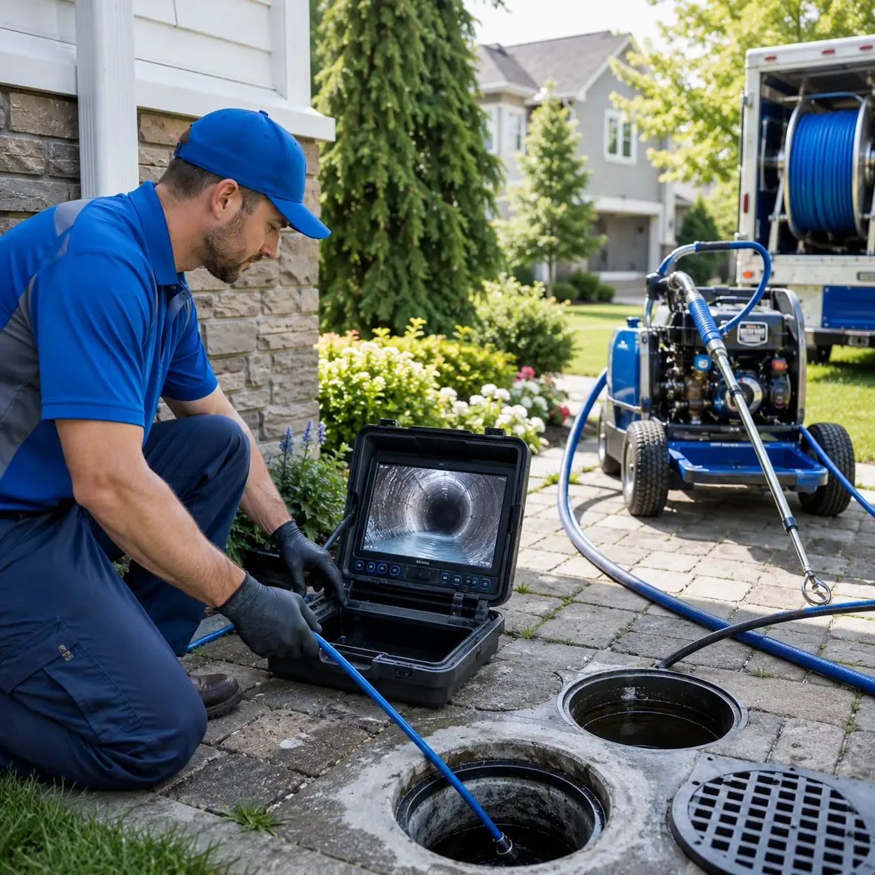 Outdoor drain cleaning professionals serving Deanville, TX