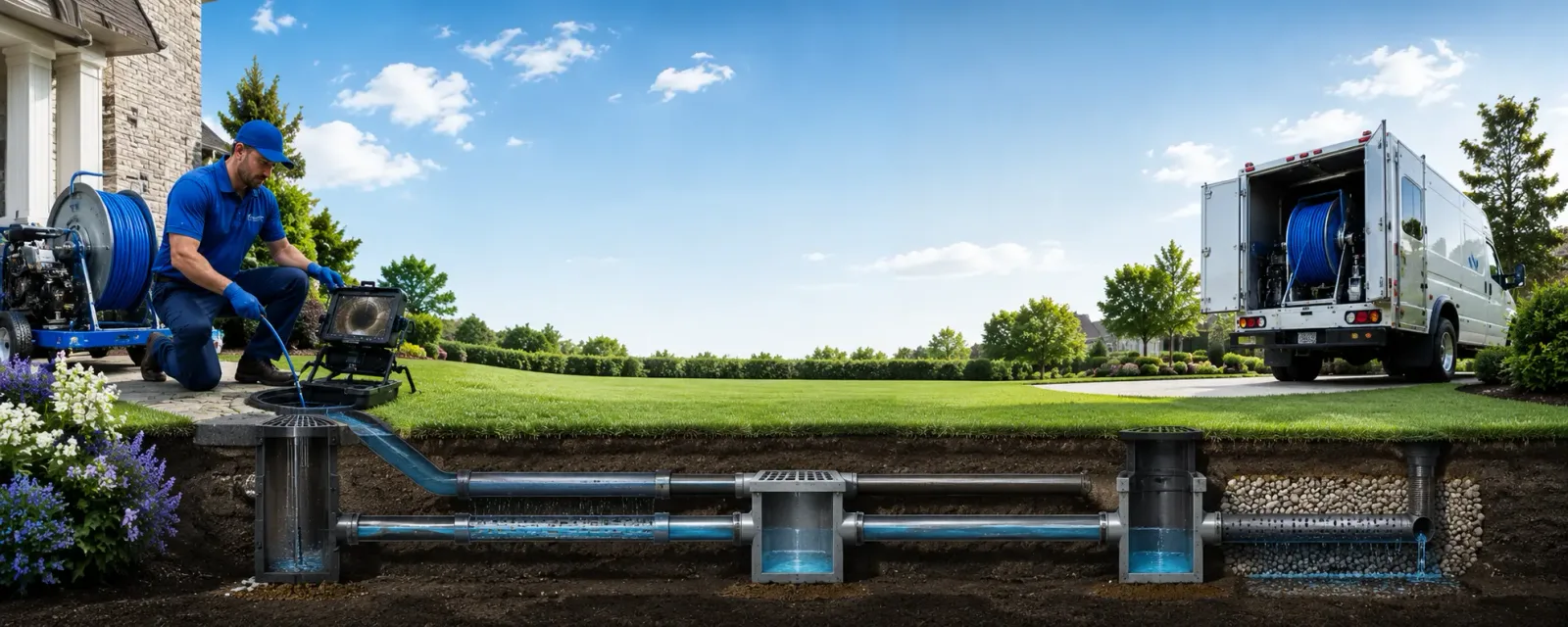 Outdoor drain cleaning information for Deanville, TX